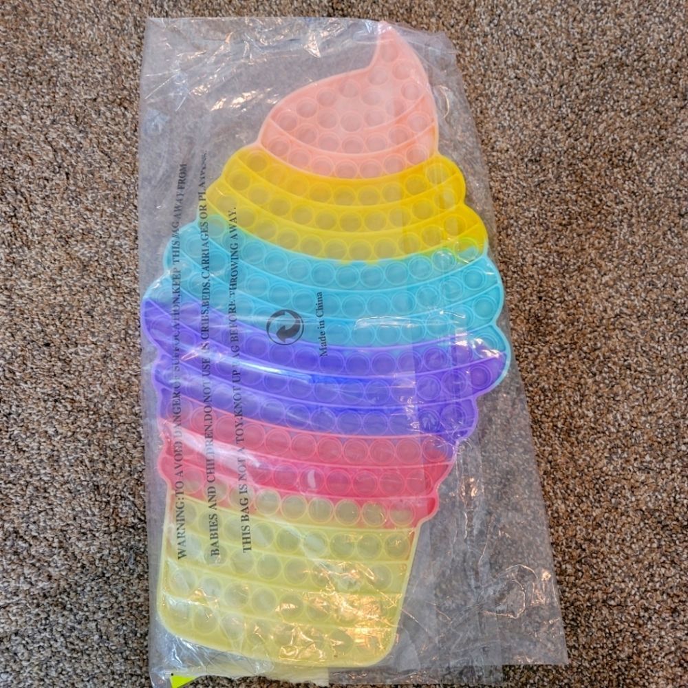 New-Large 19" Ice cream Cone Pop It Fidget Toy